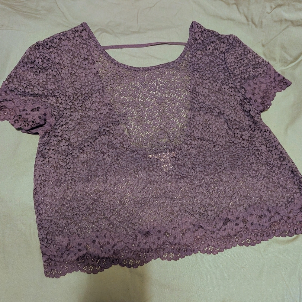Victoria's Secret Purple Lace Blouse